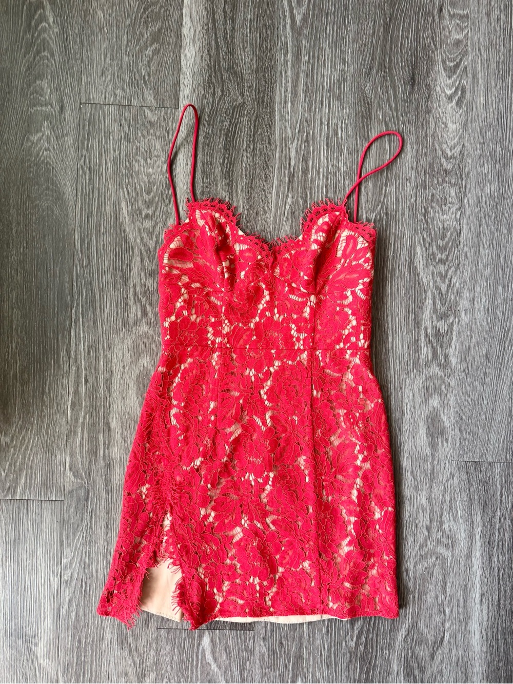 Free People X Fame & Partners Red Lace Dress | Backless NWT Size 4 - Picture 1 of 16
